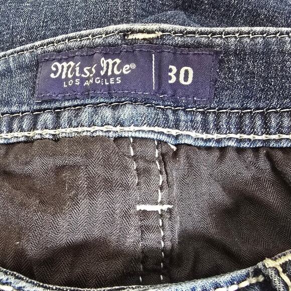 Miss Me Chloe Bootcut Denim Jean Bling Jewels Size 30 - Picture 9 of 12